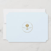 Elegantes Foto Boy Gold Chalice Einladung (Rückseite)