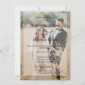 Elegantes Foto Braut & Groom Wedding Einladung (Vorderseite)