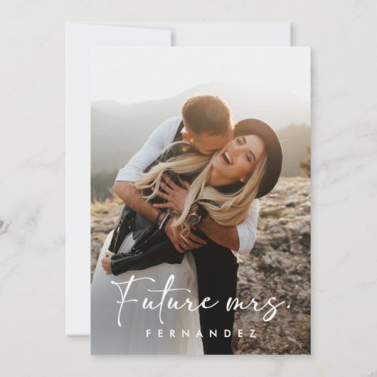 Elegantes Foto Brautparty Einladung (Rückseite)