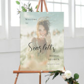 Elegantes Foto Brautparty Empfang Poster