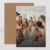 Elegantes Foto Bridal Dusche Einladung (Vorne/Hinten)