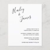 Elegantes Foto-Budget Einladung (Vorderseite)