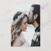 Elegantes Foto Calligraphy Guest Hotel Details Begleitkarte (Rückseite)