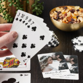 Elegantes Foto Calligraphy Wedding Spielkarten (In Situ)