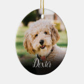 Elegantes Foto Cat Dog Memorial Keramik Ornament (Rechts)