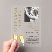 Elegantes Foto Champagne Probe Dinner Acryleinladungen (Insitu (Handheld))