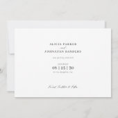 Elegantes Foto-Chic-Hochzeit Save The Date (Rückseite)