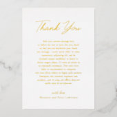 Elegantes Foto Classic Wedding Dankeschön Card Folieneinladung (Vorderseite)