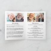 Elegantes Foto-Collage-Faltprogramm für Beerdigung Karte (Innenseite)