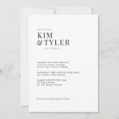 Elegantes Foto Collage Moderne Typografie Hochzeit Einladung (Vorderseite)