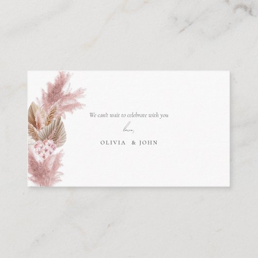 Elegantes Foto Collage Probe Abendessen Begleitkarte (Rückseite)