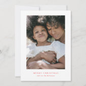 elegantes Foto Collage Rot frohe Weihnachten glück (Vorderseite)