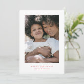 elegantes Foto Collage Rot frohe Weihnachten glück (Stehend Vorderseite)