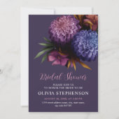 Elegantes Foto Dahlia Minimalistisches Brautparty Einladung (Vorderseite)