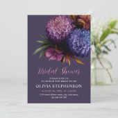 Elegantes Foto Dahlia Minimalistisches Brautparty Einladung (Stehend Vorderseite)