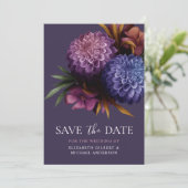 Elegantes Foto Dahlia Wedding Save the Dates Einladung (Stehend Vorderseite)