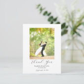 Elegantes Foto Dankeschön Karte (Stehend Vorderseite)