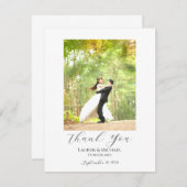 Elegantes Foto Dankeschön Karte (Vorne/Hinten)
