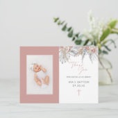 Elegantes Foto der Blumenarche Dankeskarte (Stehend Vorderseite)