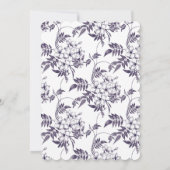 Elegantes Foto der Blumenarche Hochzeit Einladung (Rückseite)