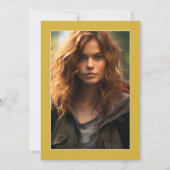 Elegantes Foto der Gold- und White Graduation Part Einladung (Rückseite)