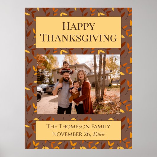 Elegantes Foto der Herbstleaf-Familie Poster (Vorne)