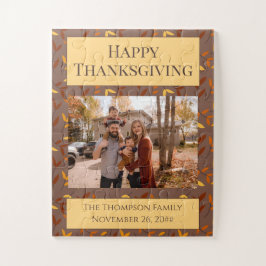 Elegantes Foto der Herbstleaf-Familie Puzzle