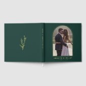 Elegantes Foto der Modernen Kunst Hochzeit Gästebuch (Voll)