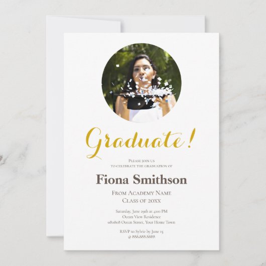 Elegantes Foto der Modernen Schulungspartei Einladung (Vorderseite)