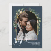 Elegantes Foto der Navy Feiertagskarte (Vorderseite)