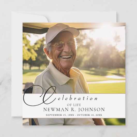 Elegantes Foto der Wasserfarben Einladung (Vorderseite)