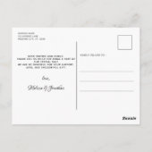 Elegantes Foto Dog Foliage Hochzeit Vielen Dank Postkarte (Rückseite)