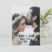 ELEGANTES FOTO EINFACHE EINLADUNG (Stehend Vorderseite)