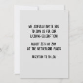 ELEGANTES FOTO EINFACHE EINLADUNG (Rückseite)