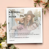 Elegantes Foto Einfache Vergnügung Fakt für Hochze Serviette