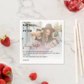 Elegantes Foto Einfache Vergnügung Fakt für Hochze Serviette (Beispiel)