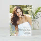 Elegantes Foto Einladung (Stehend Vorderseite)
