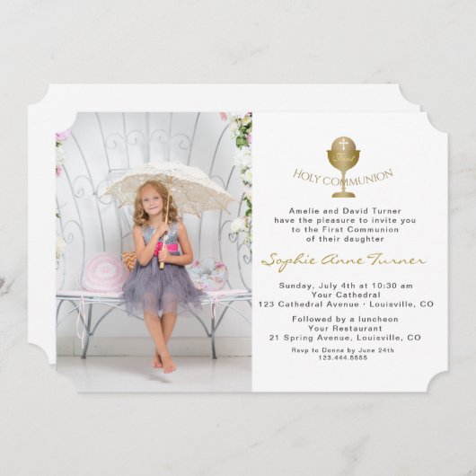 Elegantes Foto Einladung (Vorne/Hinten)