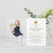 Elegantes Foto Einladung (Stehend Vorderseite)