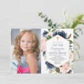 Elegantes Foto Einladung (Stehend Vorderseite)