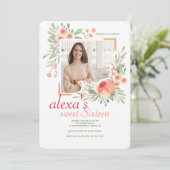 Elegantes Foto Einladung (Stehend Vorderseite)