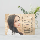 Elegantes Foto | Einladung zur Graduationspartei 2 (Stehend Vorderseite)