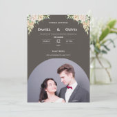 Elegantes Foto-Einladungs-Template Einladung (Stehend Vorderseite)