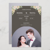 Elegantes Foto-Einladungs-Template Einladung (Vorne/Hinten)