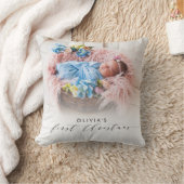 Elegantes Foto Erste Weihnachtshandschrift Kissen (Decke)