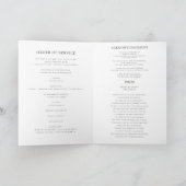 Elegantes Foto-Feier-des-Lebens-Bestattungsprogram Karte (Innenseite)