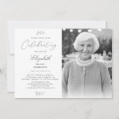 Elegantes Foto Feiern zur Beerdigung des Lebens Ge Einladung (Vorderseite)