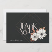 Elegantes Foto Flat Dankeschön Karte (Vorderseite)