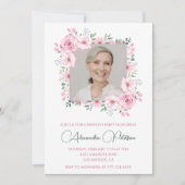 Elegantes Foto Floral 78. Einladung (Vorderseite)