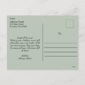 Elegantes Foto Floral Frohe Weihnachten (Rückseite)